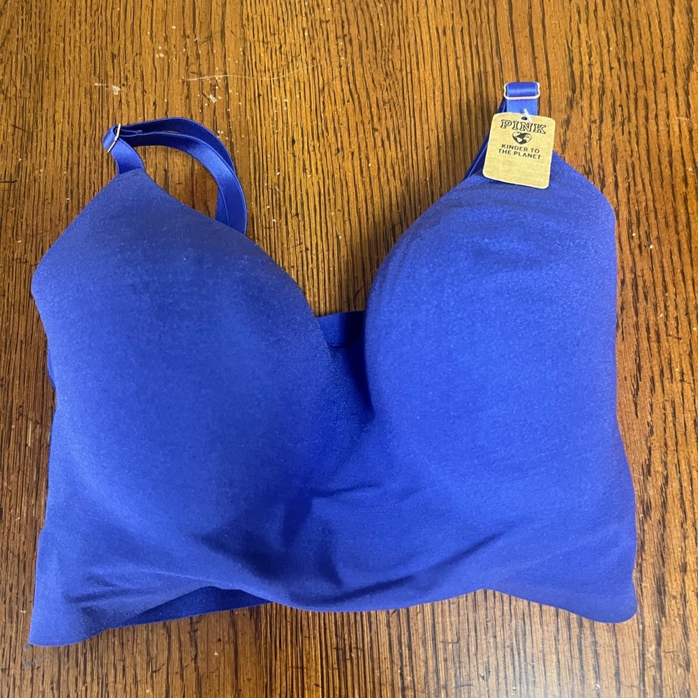 PINK bra Small DD new with tag wireless lightly lined purple